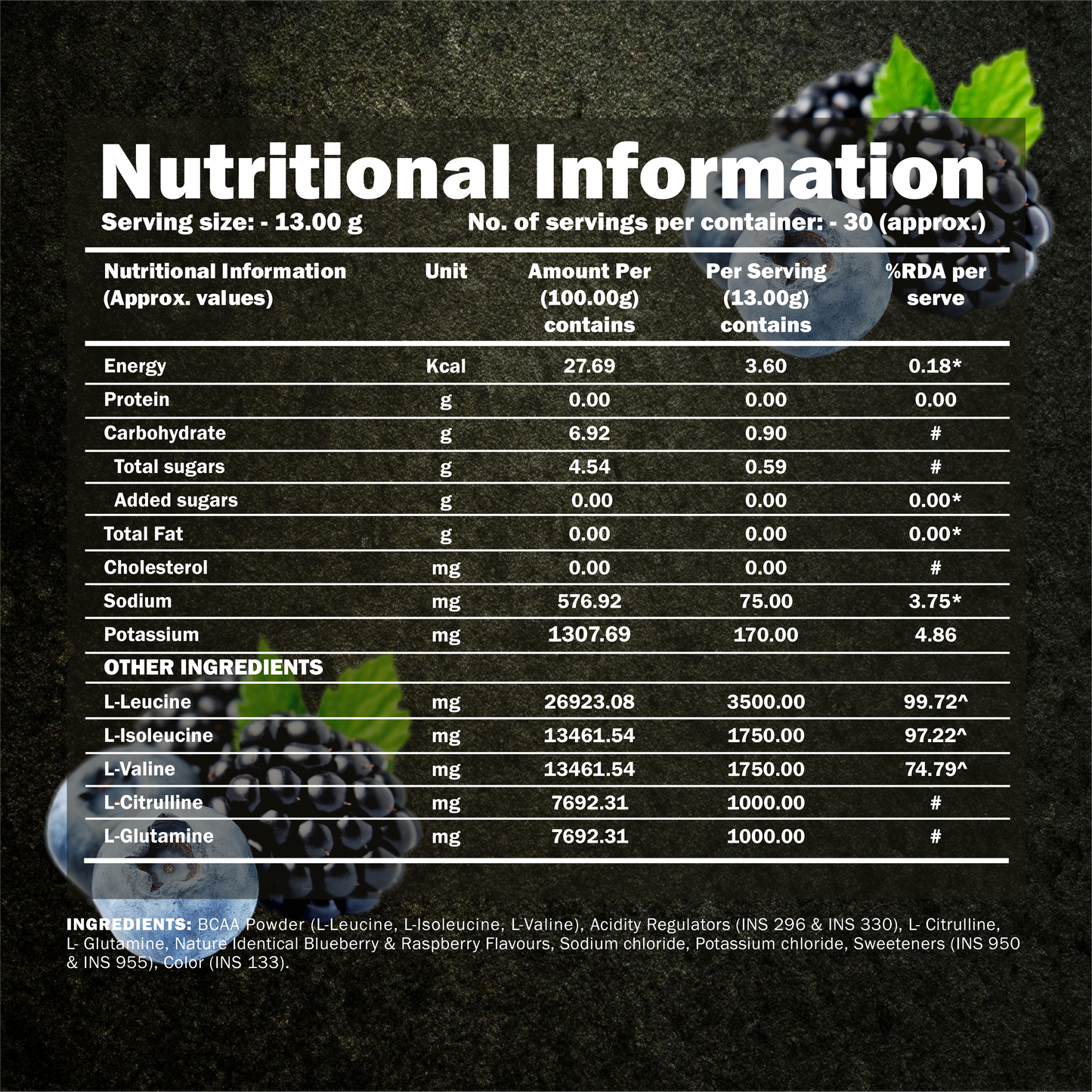 Magazine BCAA (Intra Workout Catalyst) | 13g/Serve | 30 Servings