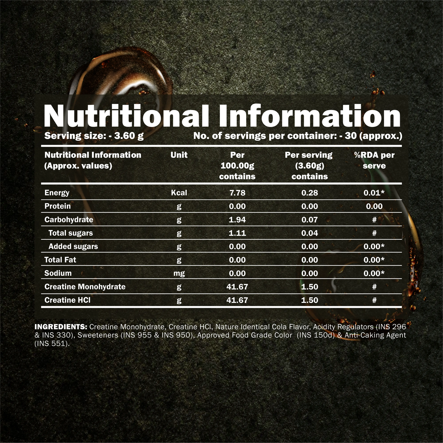 Creatine Monohydrate + HCL