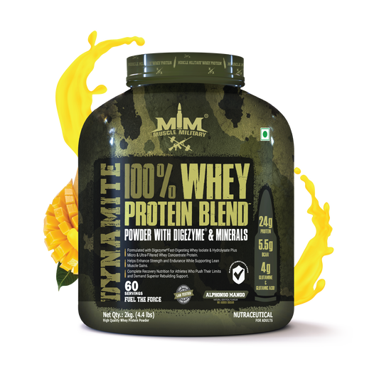 Dynamite Whey 2 kg + Micronised Creatine Monohydrate Unflavoured 250g with Hustler Shaker 700 ml