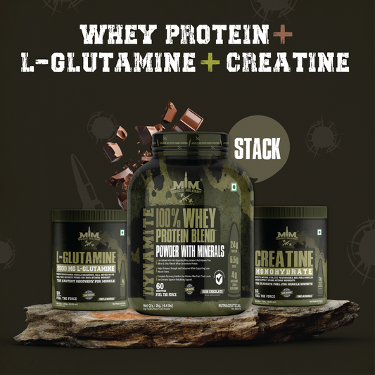Whey Protein + Glutamine + Creatine
