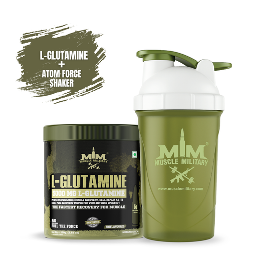 5000 MG L-Glutamine with Atom Force Shaker 600ml
