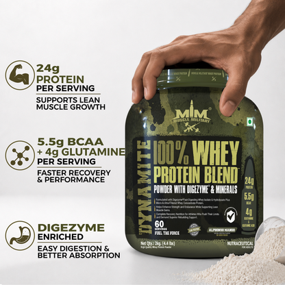Dynamite 100% Whey Protein | Bcaa + Glutamine