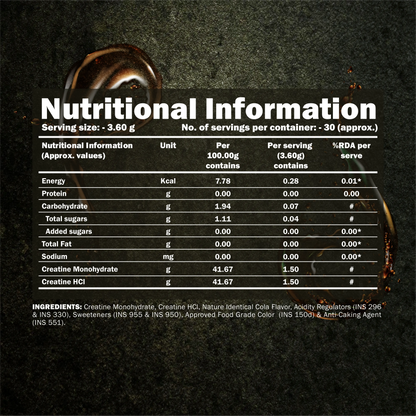 Creatine Monohydrate + HCL