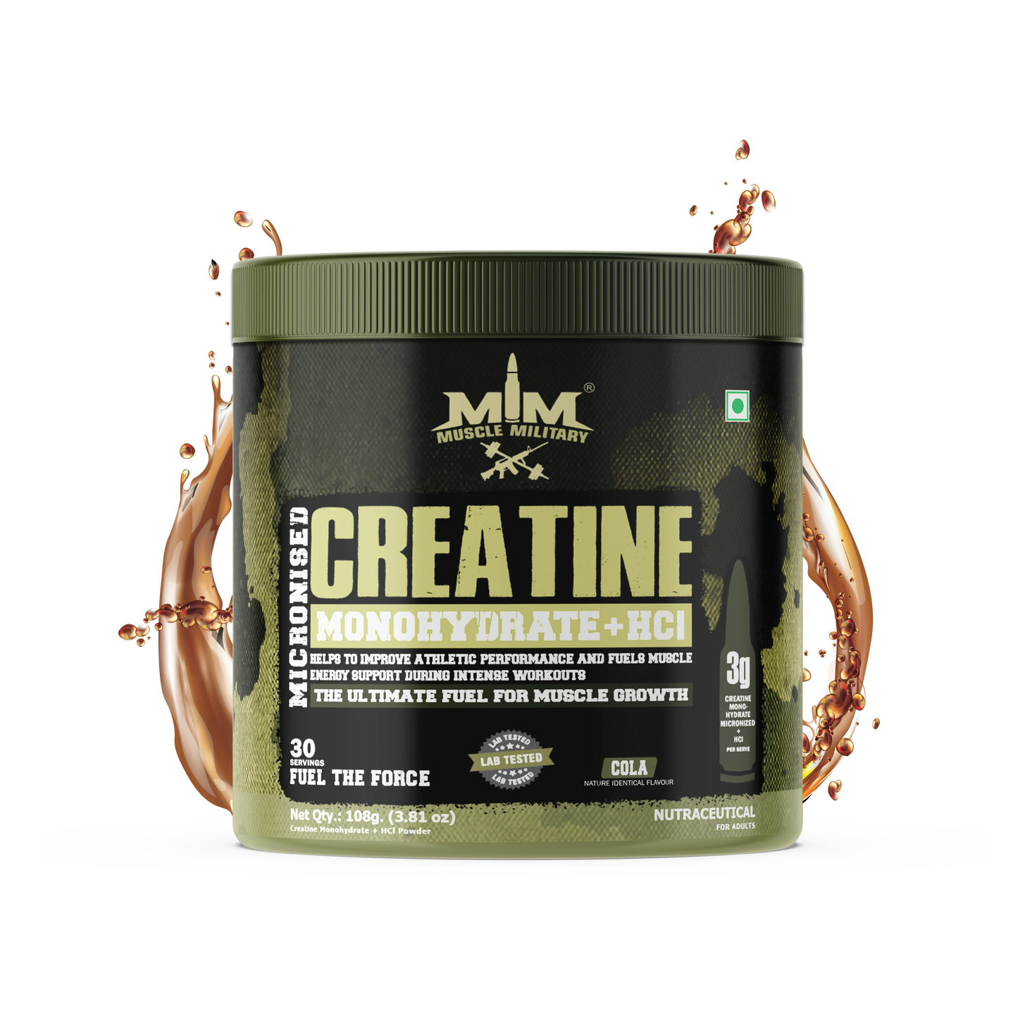 Micronised Creatine Monohydrate + Creatine HCl | Dual Creatine Formula | 3.6g/Serve | 30 Servings