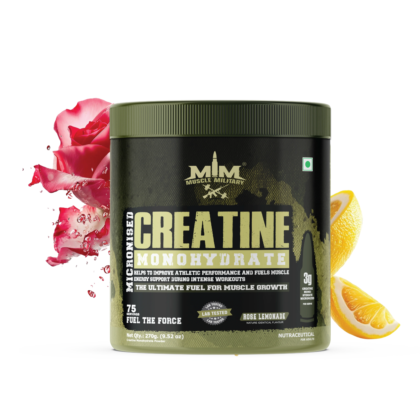 Micronised Creatine Monohydrate Flavoured | 100% Pure Creatine | 3.6g/Serve | 75 Servings