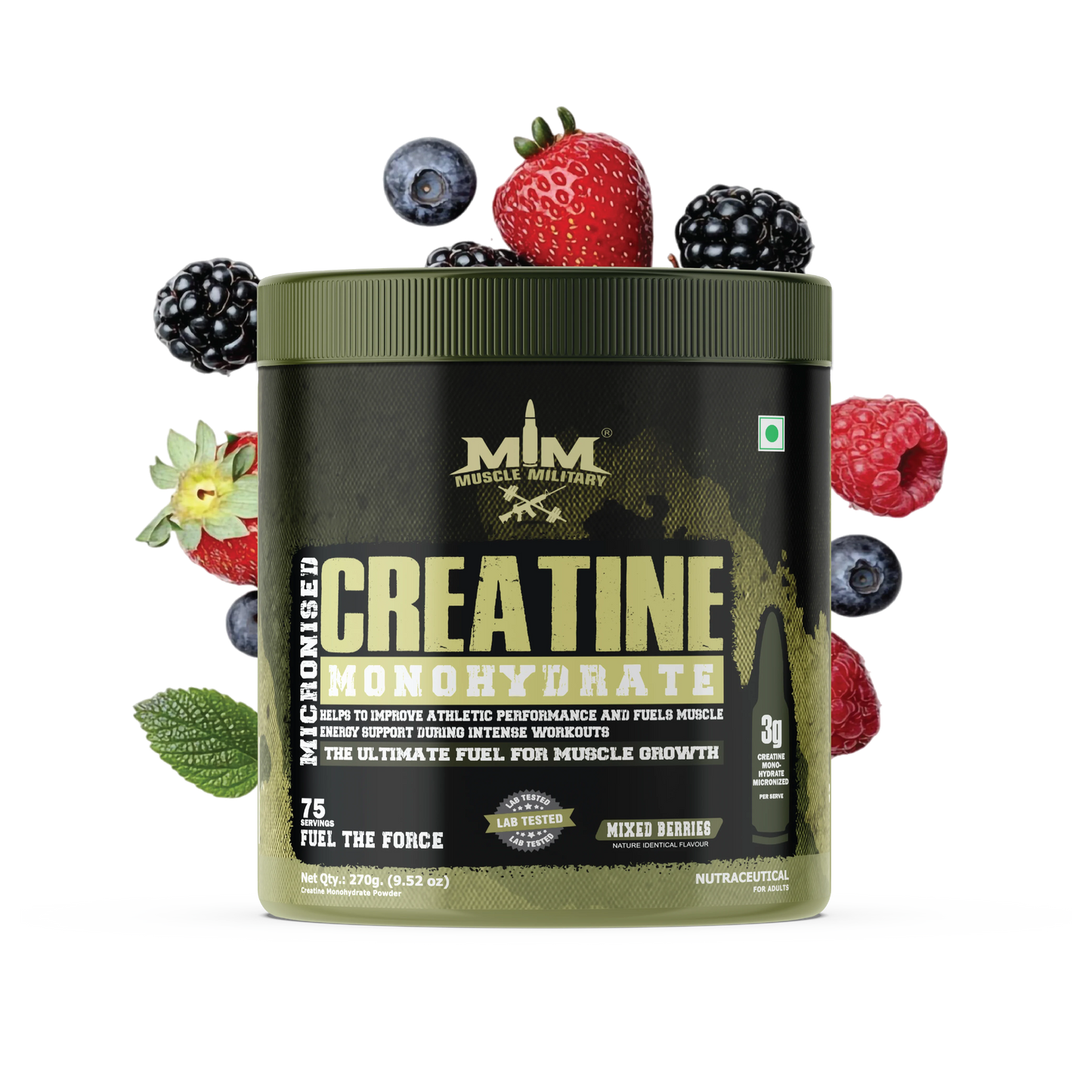 Micronised Creatine Monohydrate Flavoured | 100% Pure Creatine | 3.6g/Serve | 75 Servings