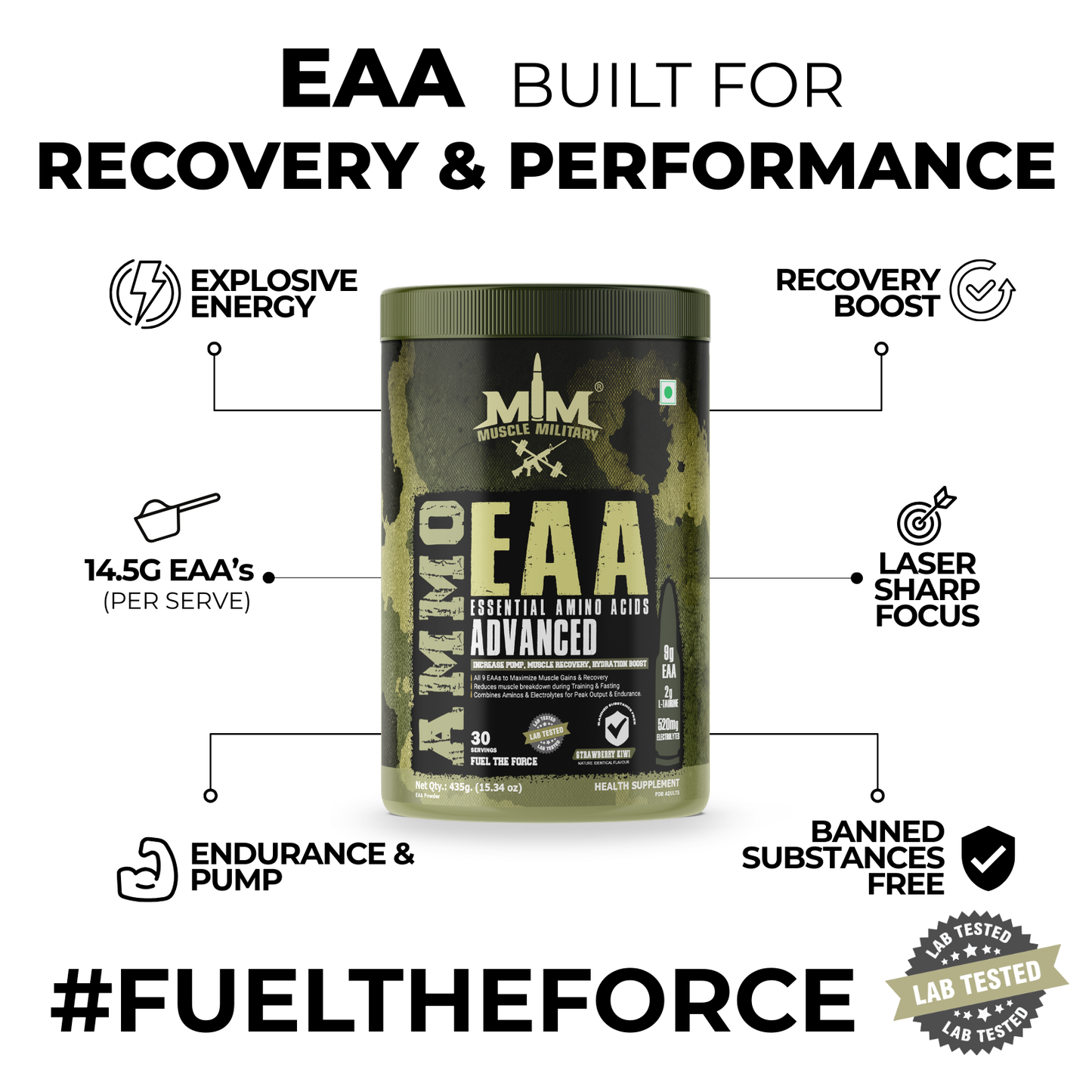 Ammo EAA (9 Essential Amino Acids) | 14.5g/Serve | 30 Servings