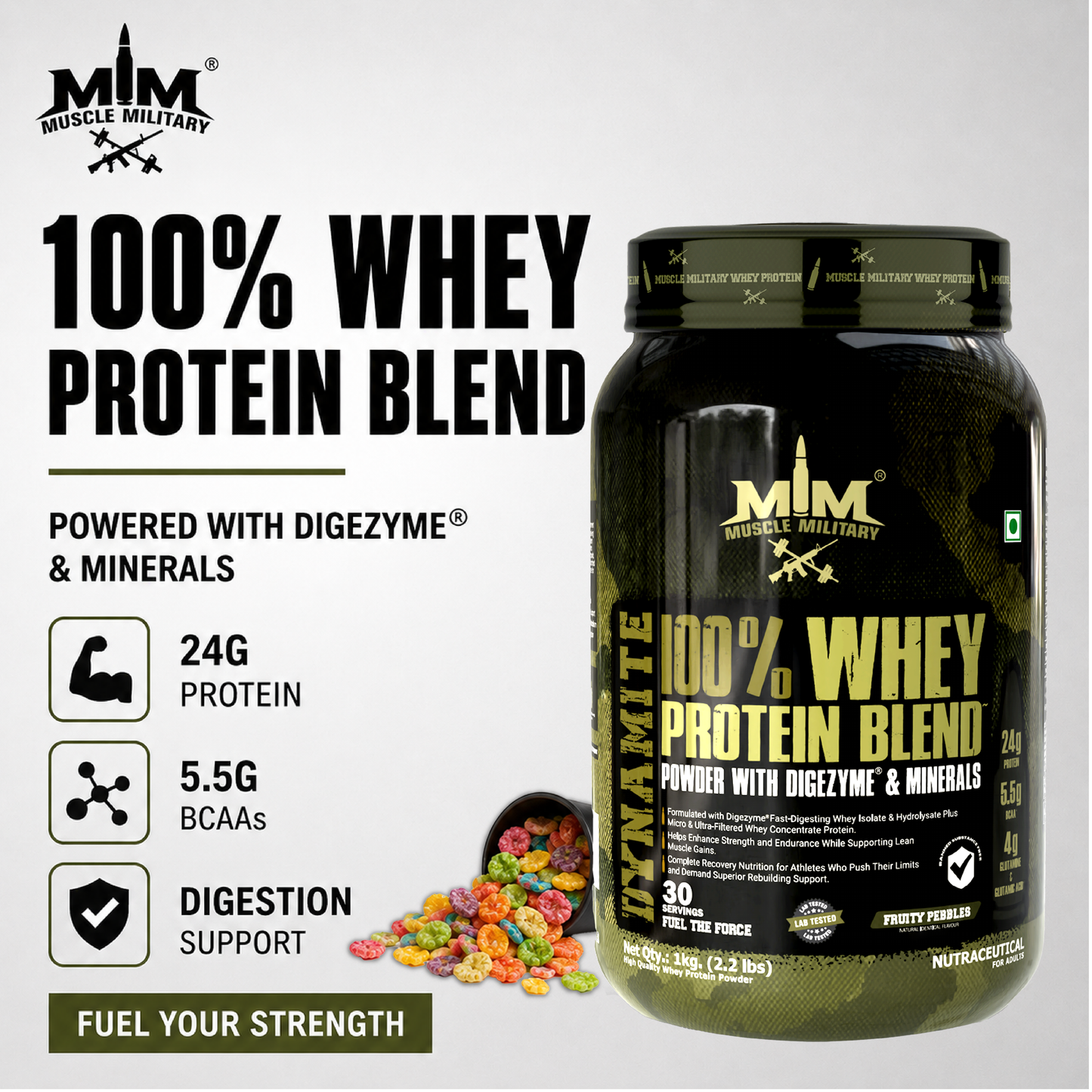 Dynamite 100% Whey Protein | Bcaa + Glutamine