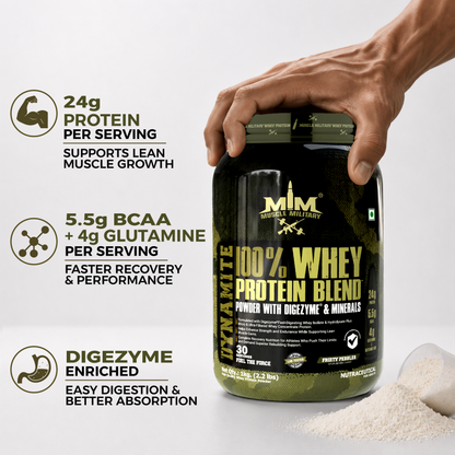 Dynamite 100% Whey Protein | Bcaa + Glutamine
