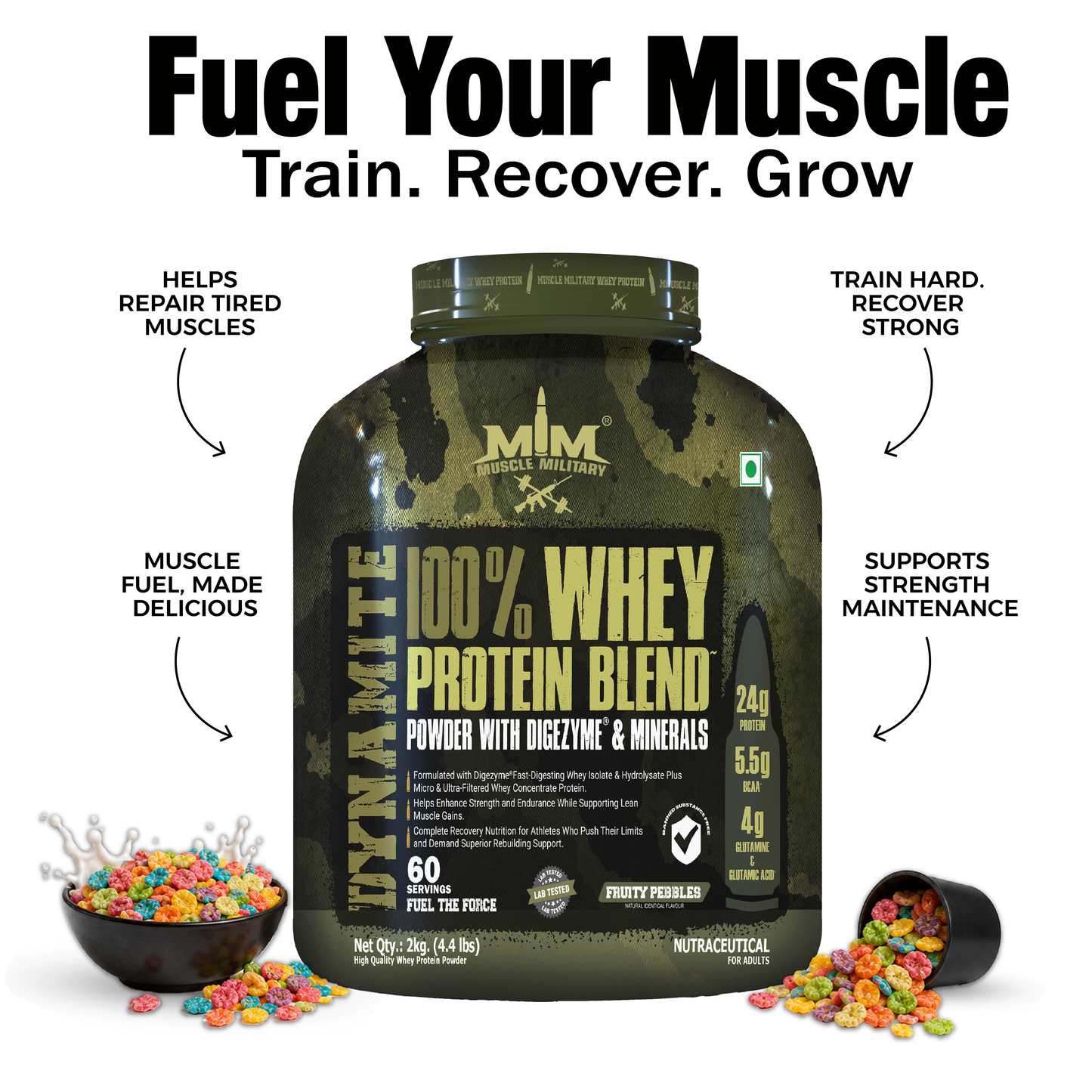 Dynamite 100% Whey Protein | Bcaa + Glutamine