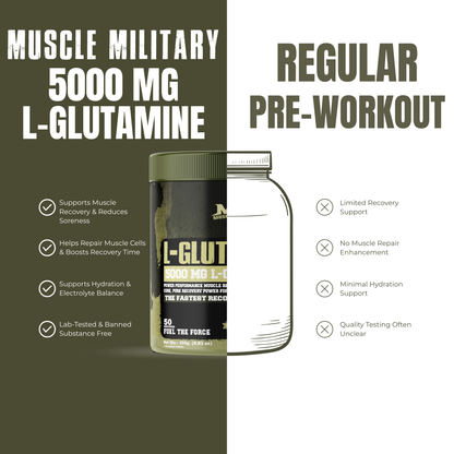 L-Glutamine 5000 mg | 100% Pure, No Additives, No Preservatives | 5g/Serve | 50 Servings