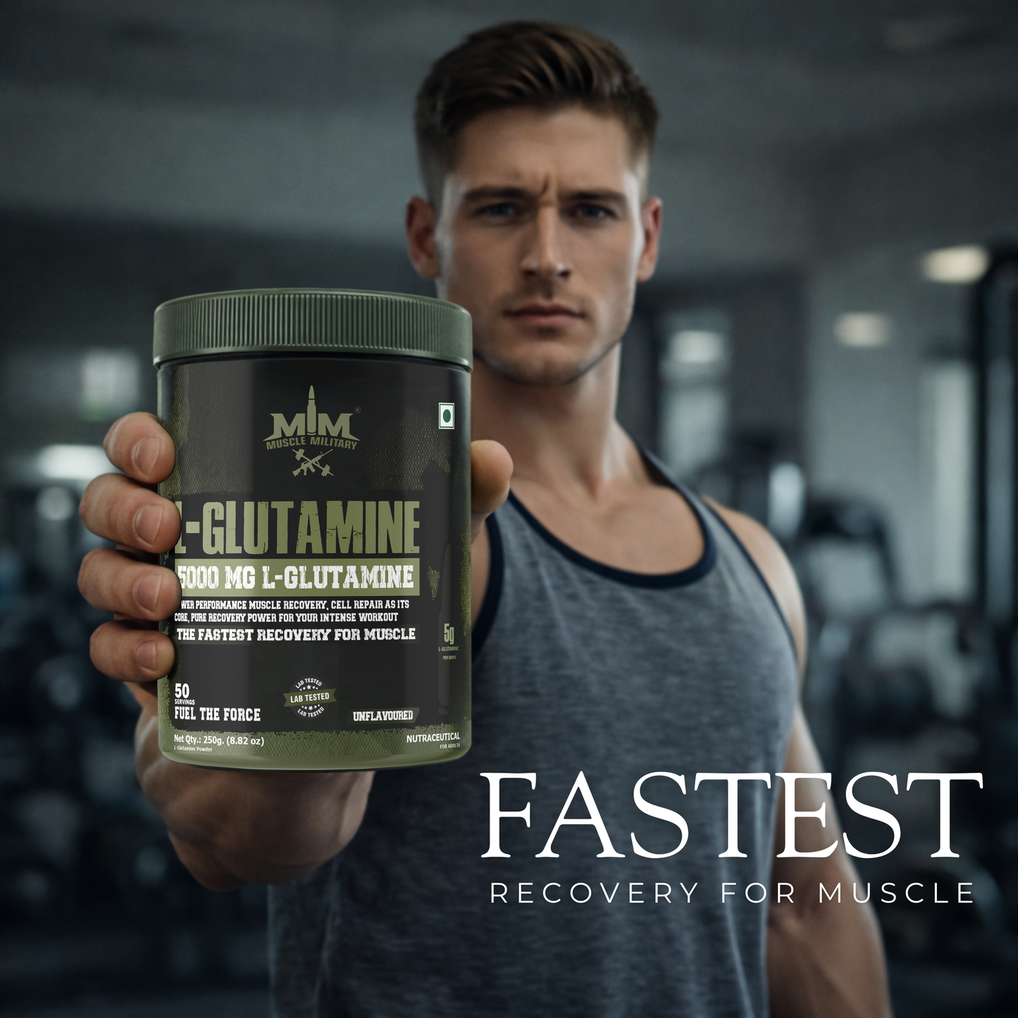 L-Glutamine 5000 mg | 100% Pure, No Additives, No Preservatives | 5g/Serve | 50 Servings