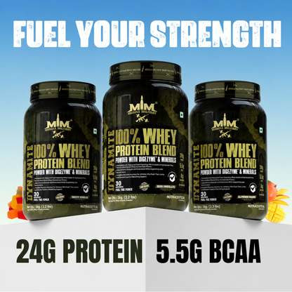 Dynamite 100% Whey Protein | Bcaa + Glutamine