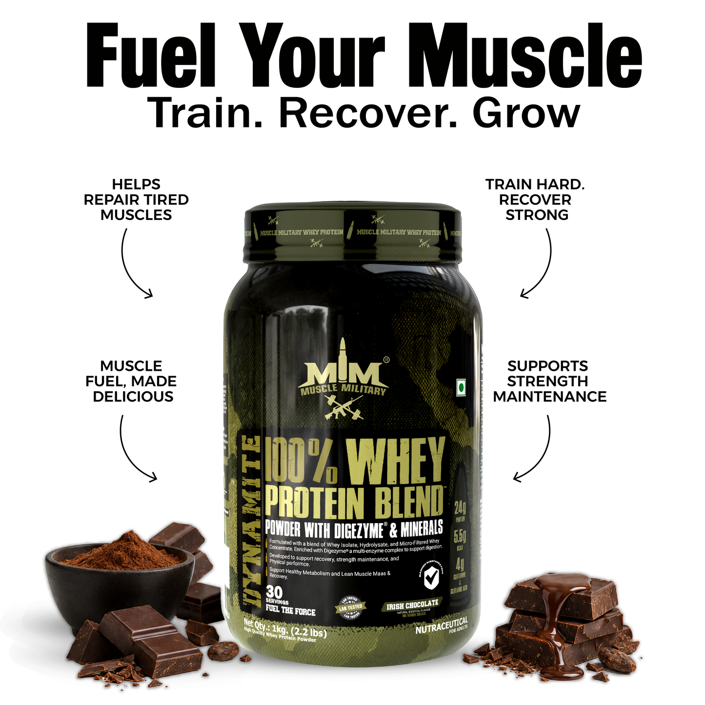 Dynamite 100% Whey Protein | Bcaa + Glutamine