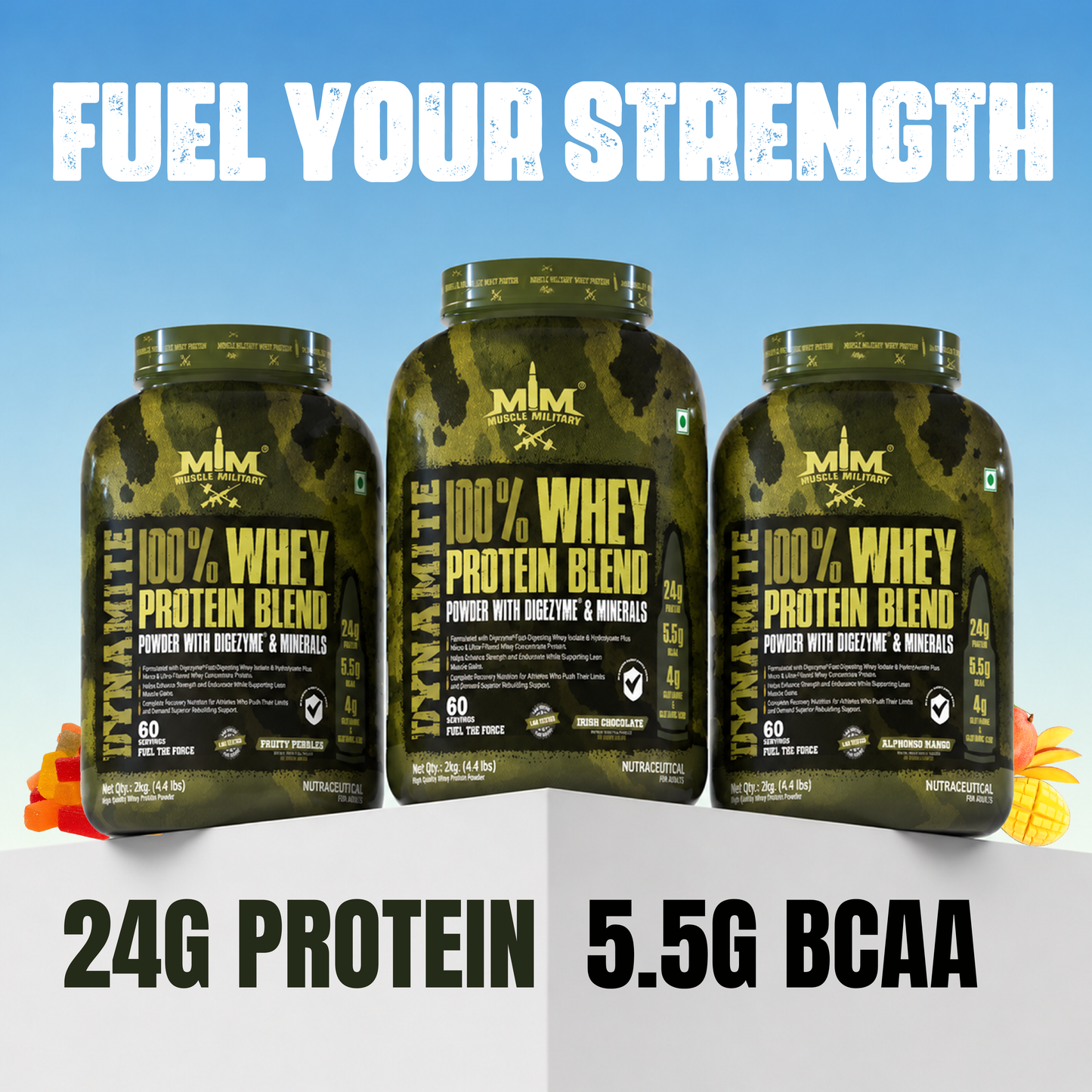 Dynamite 100% Whey Protein | Bcaa + Glutamine