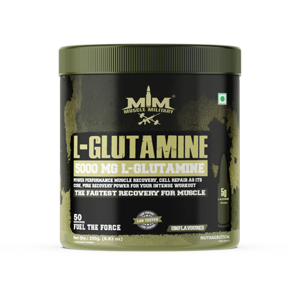 L-Glutamine 5000 mg | 100% Pure, No Additives, No Preservatives | 5g/Serve | 50 Servings