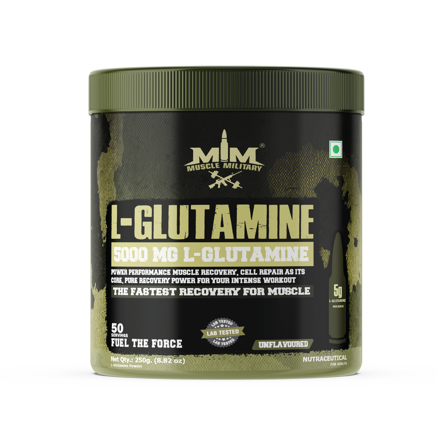 5000 MG L-Glutamine with Atom Force Shaker 600ml