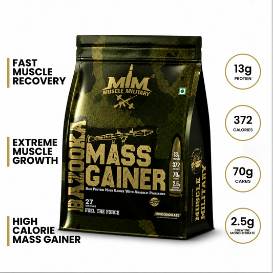Bazooka Mass Gainer | High-Calorie Weight Gainer with Protein, Creatine & DigeZyme® | Muscle & Size Formula