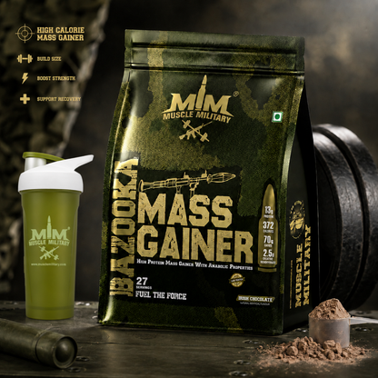 Bazooka Mass Gainer | High-Calorie Weight Gainer with Protein, Creatine & DigeZyme® | Muscle & Size Formula