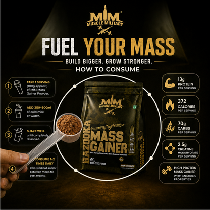 Bazooka Mass Gainer | High-Calorie Weight Gainer with Protein, Creatine & DigeZyme® | Muscle & Size Formula