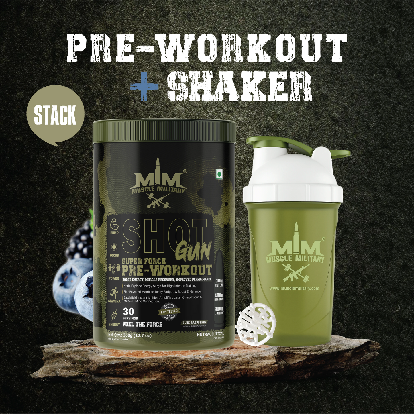 Prewokout + Shaker Stack