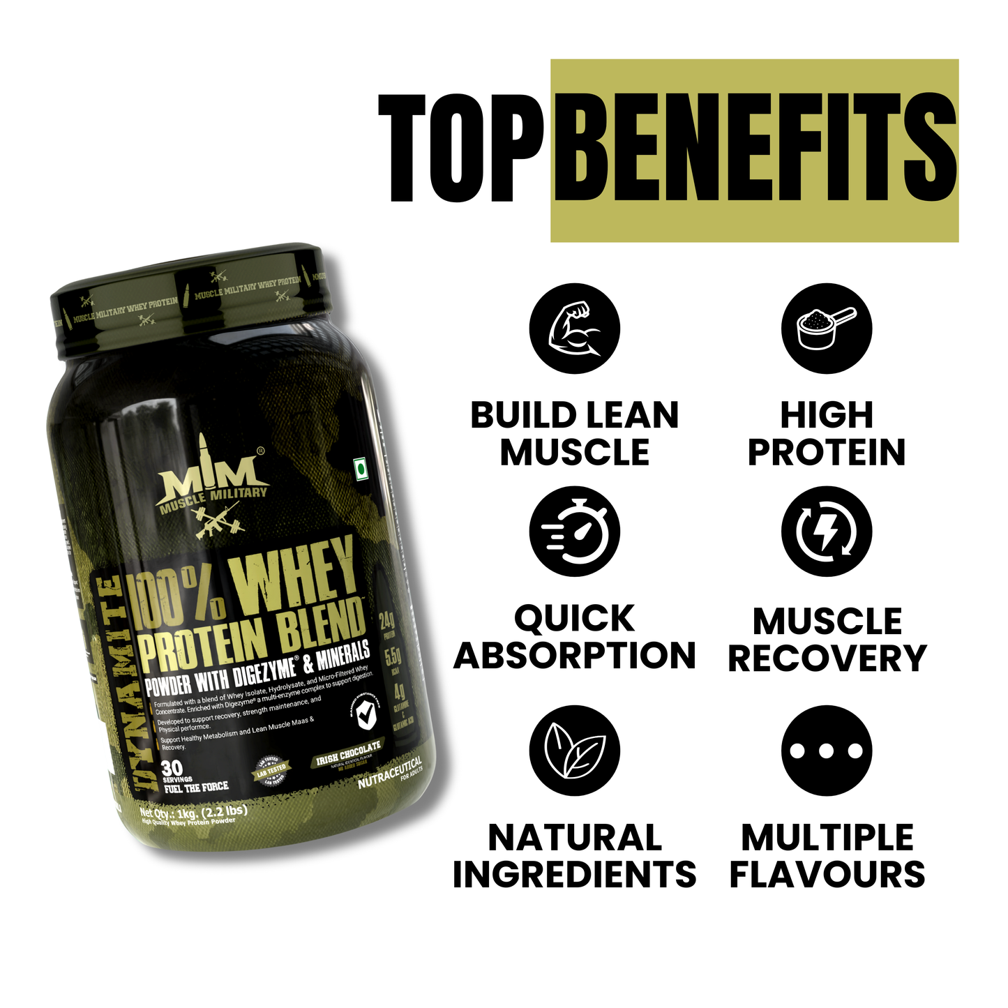 Dynamite 100% Whey Protein | Bcaa + Glutamine