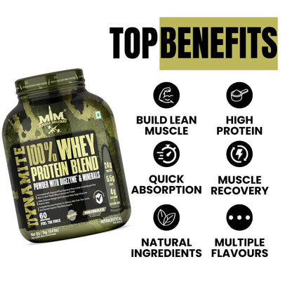Dynamite 100% Whey Protein | Bcaa + Glutamine
