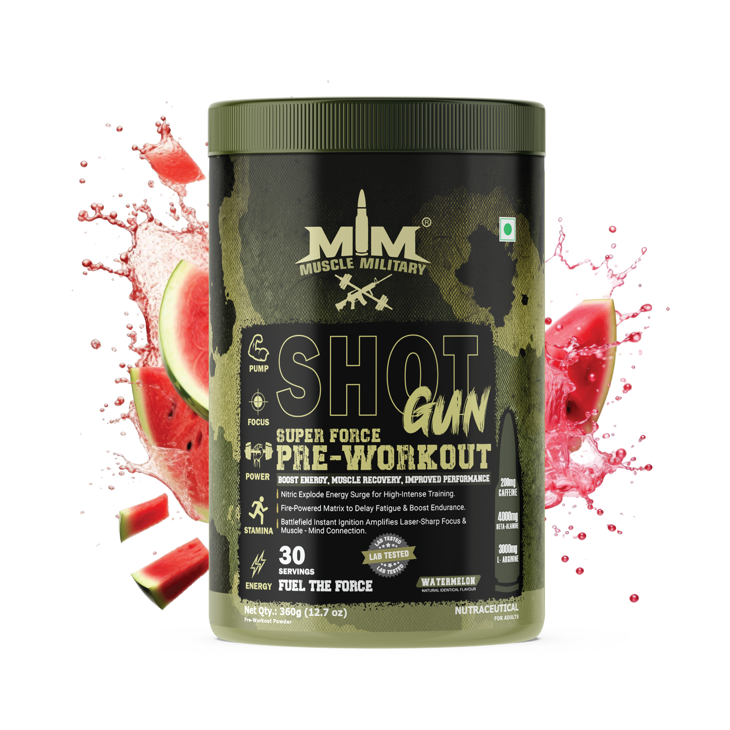 Shot Gun Pre-Workout (Super Force) | 12g/Serve | 30 Servings