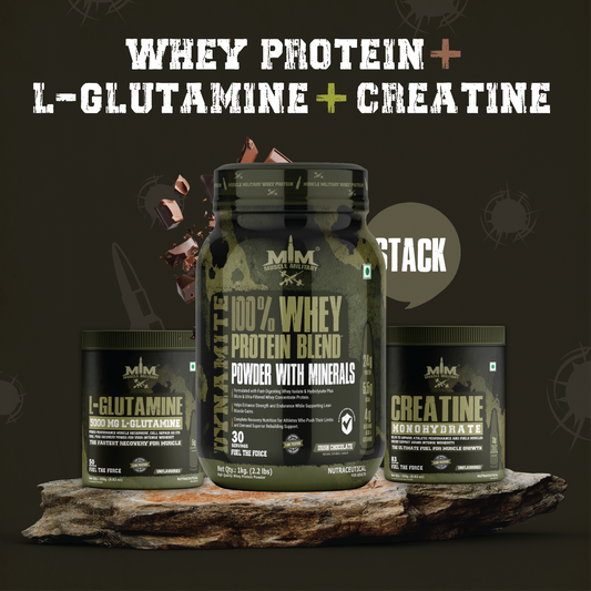Whey Protein + Glutamine + Creatine
