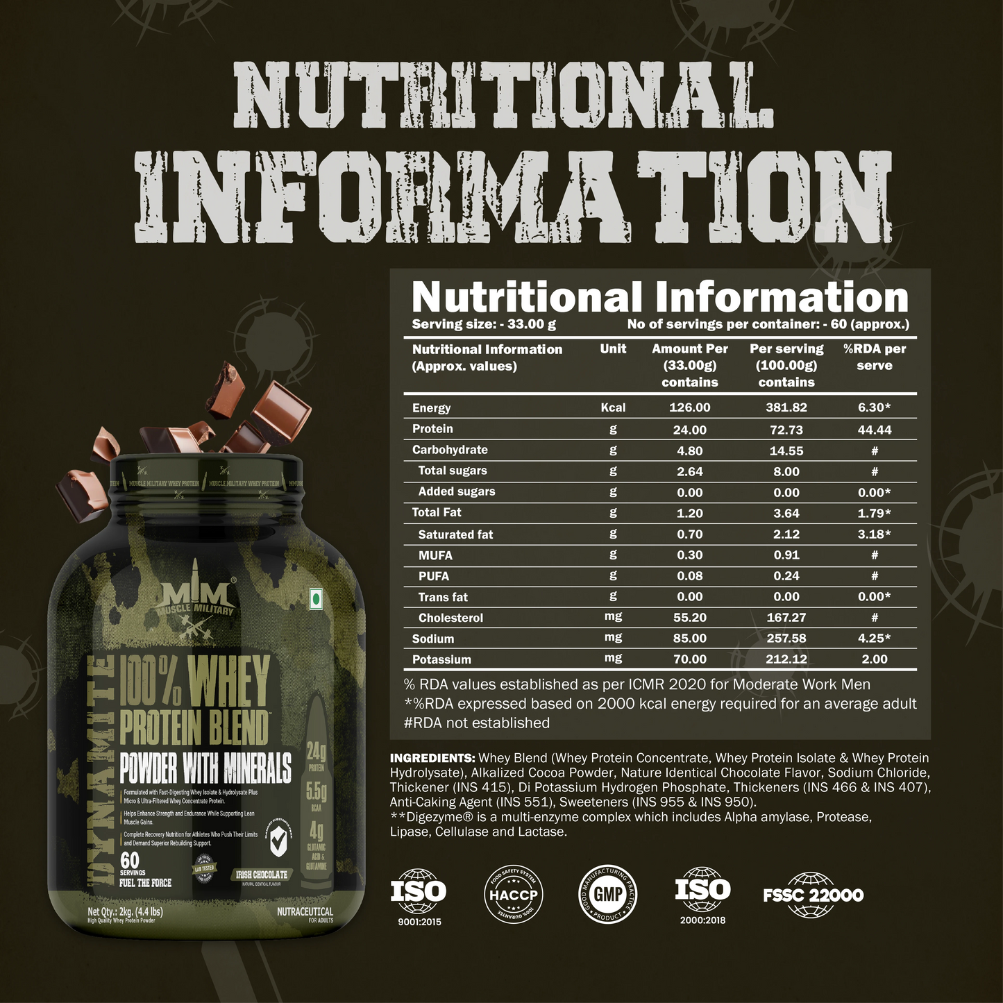 Dynamite 100% Whey Protein Blend