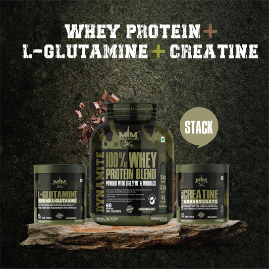 Whey Protein + Glutamine + Creatine