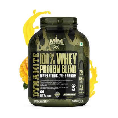 Dynamite 100% Whey Protein Blend | 24g Protein, 5.5g Bcaa, 4g Glutamine | 33g/Serve