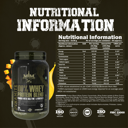 Dynamite 100% Whey Protein Blend