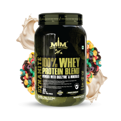 Dynamite 100% Whey Protein Blend | 24g Protein, 5.5g Bcaa, 4g Glutamine | 33g/Serve