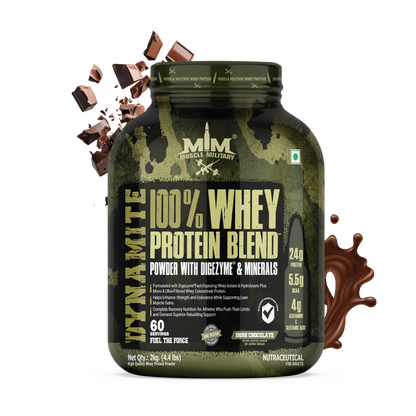 Dynamite 100% Whey Protein Blend | 24g Protein, 5.5g Bcaa, 4g Glutamine | 33g/Serve
