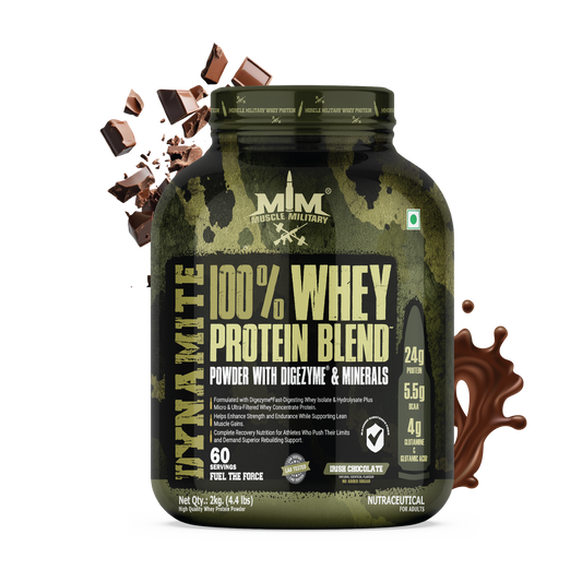 Dynamite Whey 2 kg + Micronised Creatine Monohydrate Unflavoured 100g with Hustler Shaker 700 ml