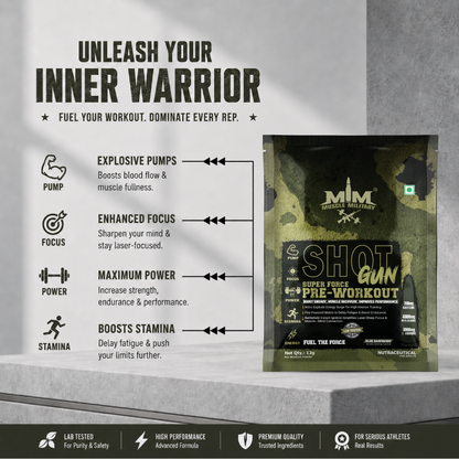 Shot Gun Pre-Workout | Single Serve | Travel Pack | 12g/Serve