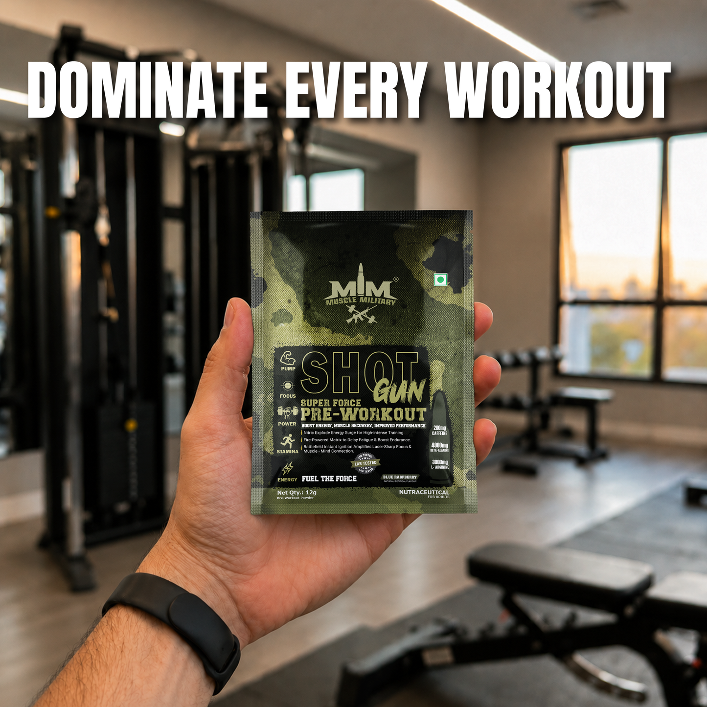Shot Gun Pre-Workout | Single Serve | Travel Pack | 12g/Serve
