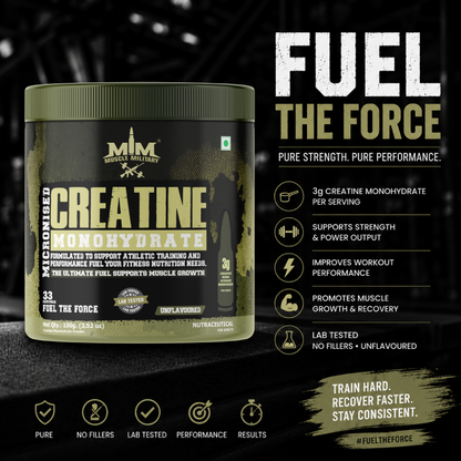 Micronised Creatine Monohydrate | 100% Pure Creatine | Unflavoured | 3g/Serve