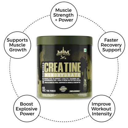 Micronised Creatine Monohydrate | 100% Pure Creatine | Unflavoured | 3g/Serve