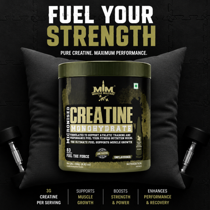 Micronised Creatine Monohydrate | 100% Pure Creatine | Unflavoured | 3g/Serve
