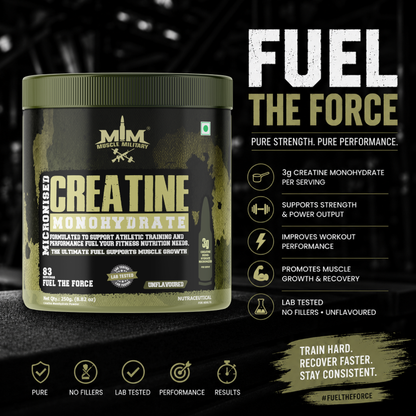 Micronised Creatine Monohydrate | 100% Pure Creatine | Unflavoured | 3g/Serve