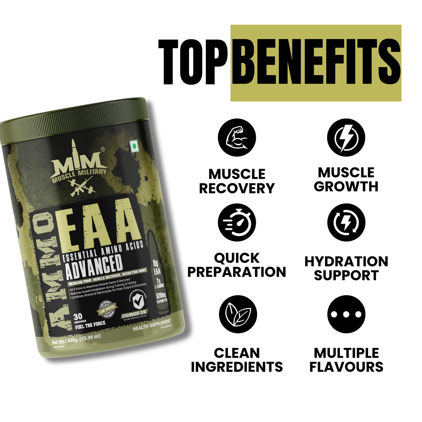 Ammo EAA (9 Essential Amino Acids) | 14.5g/Serve | 30 Servings