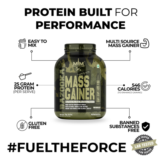 Bazooka Mass Gainer | High-Calorie Weight Gainer with Protein, Creatine & DigeZyme® | Muscle & Size Formula