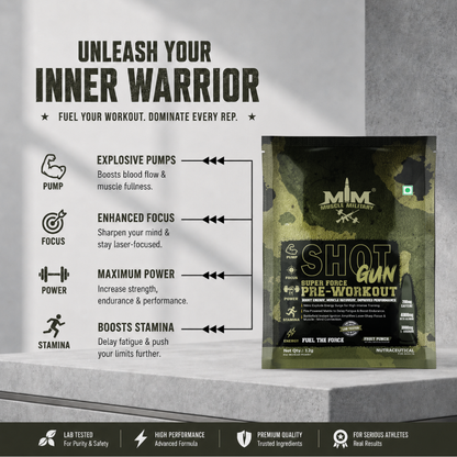 Shot Gun Pre-Workout | Single Serve | Travel Pack | 12g/Serve