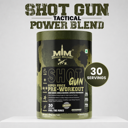 Shot Gun Pre-Workout (Super Force) | 12g/Serve | 30 Servings