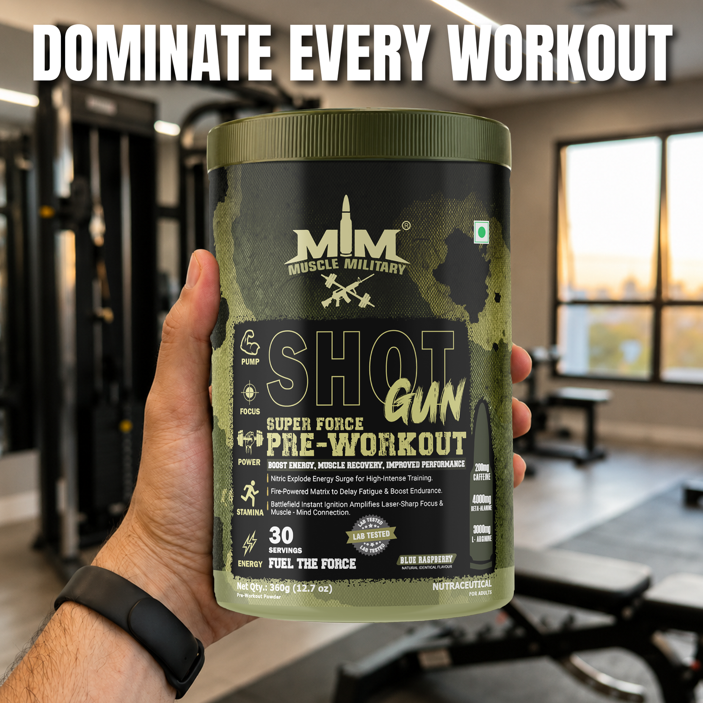 Shot Gun Pre-Workout (Super Force) | 12g/Serve | 30 Servings