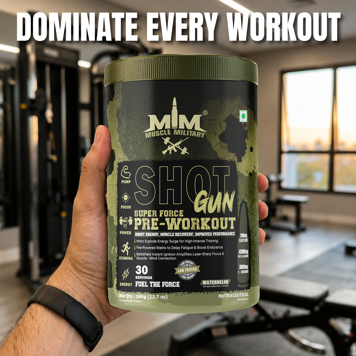 Shot Gun Pre-Workout (Super Force) | 12g/Serve | 30 Servings