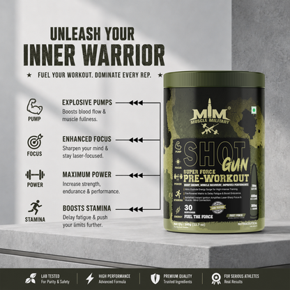 Shot Gun Pre-Workout (Super Force) | 12g/Serve | 30 Servings