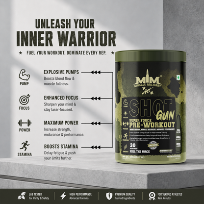 Shot Gun Pre-Workout (Super Force) | 12g/Serve | 30 Servings